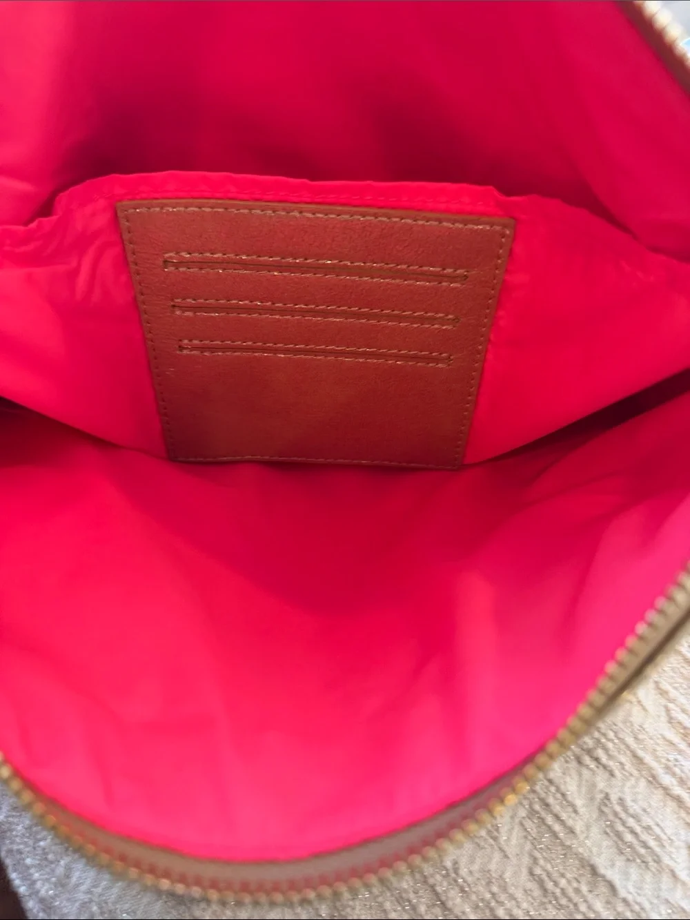 Lilly Pulitzer Gold Metallic Tech Pouch Zip-Top with Tassel